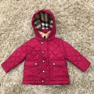 Burberry Coat - 6 month old baby, NWOT, cranberry